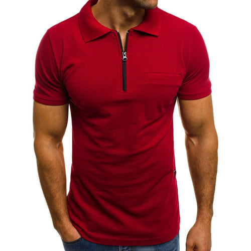 2019 Summer Business Casual Men Polo Shirt Solid Short Sleeve Man Polo Shirts Fashion Streetwear Male Top Tees Dropshipping