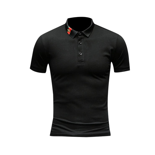 Men's Basic Fashion 2019 Polo Shirt Embroidery Printing Cotton Slim Fit Men Polo Shirt Short Sleeve Brand Clothing 9257